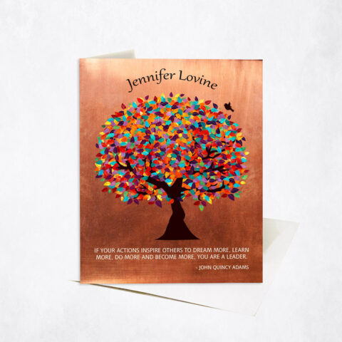 Colorful Mentor Tree Leadership Quote Leadership Appreciation Stationery Card-1429