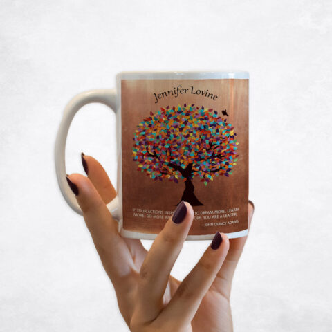 Colorful Spring Tree Copper Leadership Appreciation Coffee Mug M-1429