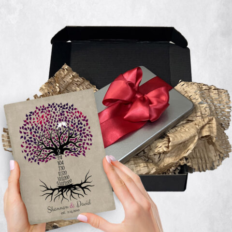 2nd anniversary Gift Delivery for couple, husband or wife Countdown Tree 2 Year  Plaque TOY-1431