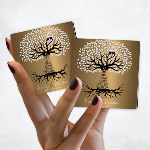 8th anniversary Anniversary by Year Tree Eighth Countdown on Brass Magnet Set MAG-1437