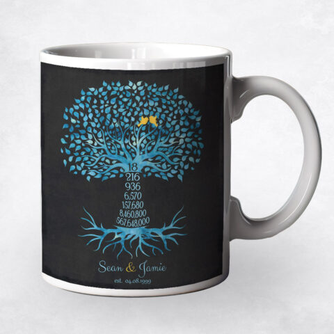 Anniversary by Year Tree Eighteenth Countdown 18th anniversary Coffee Mug M-1448