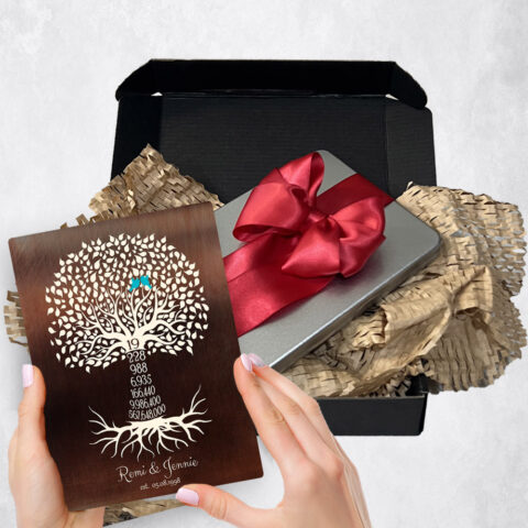 19th anniversary Gift Delivery for couple, husband or wife Countdown Tree 19 Year Bronze  Plaque TOY-1449