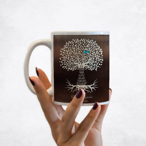 Anniversary by Year Tree Nineteenth Countdown Bronze 19th anniversary Coffee Mug M-1449