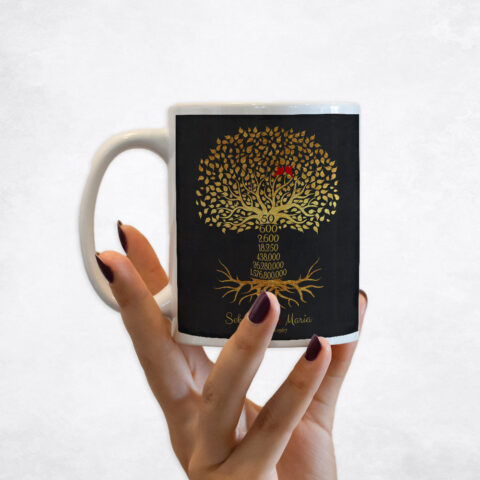 Countdown Golden Anniversary Tree Fiftieth Countdown Bronze 50th anniversary Coffee Mug M-1453