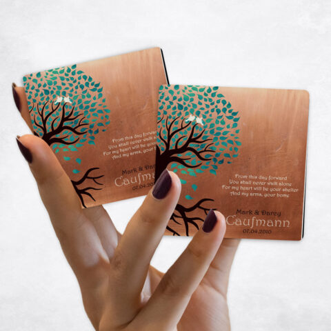 engagement Turquoise Tree on Copper Magnet Set MAG-1455