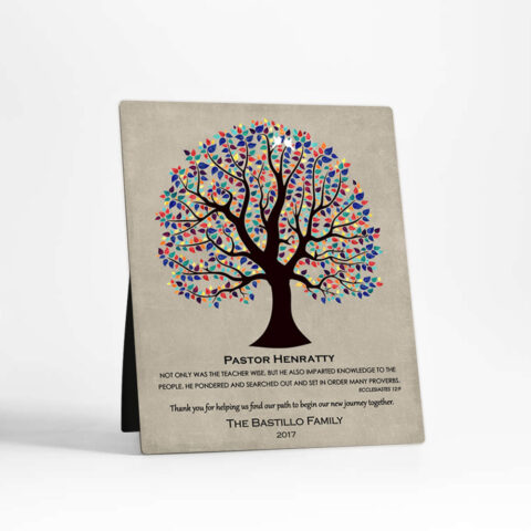 Decorative Tree wedding  Desktop Plaque Gift for pastor D-1457