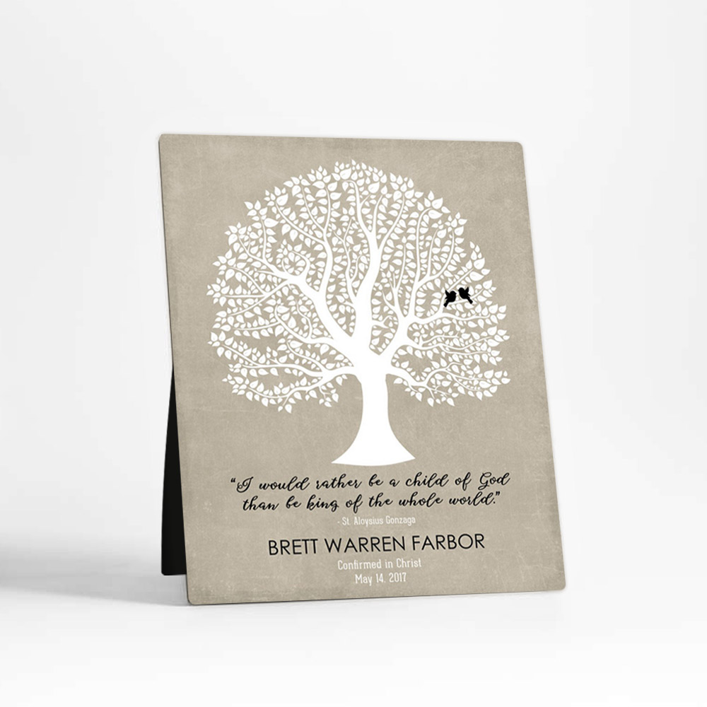 Single image of Decorative Tree Faith Milestones  Desktop Plaque