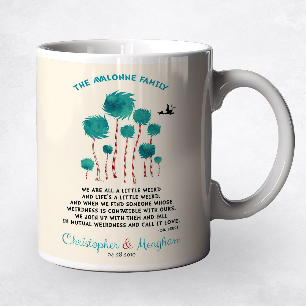 Closeup image of Turquoise Cypress Trees  1st anniversary Coffee Mug M-1470