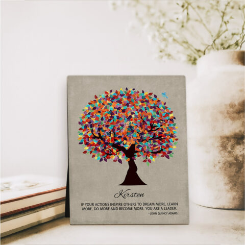 Spring Tree Leadership Appreciation  Desktop Plaque Gift for mentor D-1472