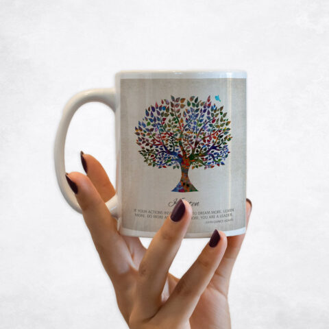 Watercolor Silhouette Tree Leadership Appreciation Coffee Mug M-1473