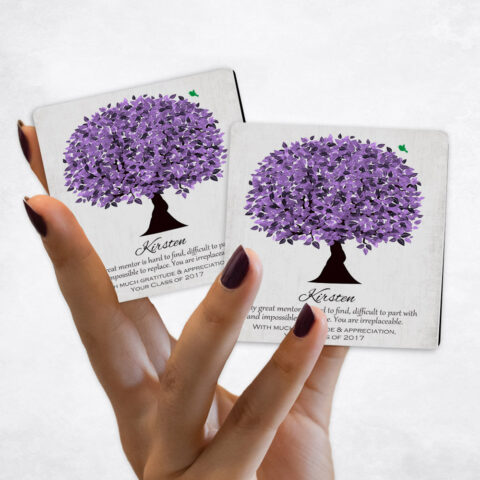 Leadership Appreciation Purple Tree Distressed Cotton Magnet Set MAG-1477