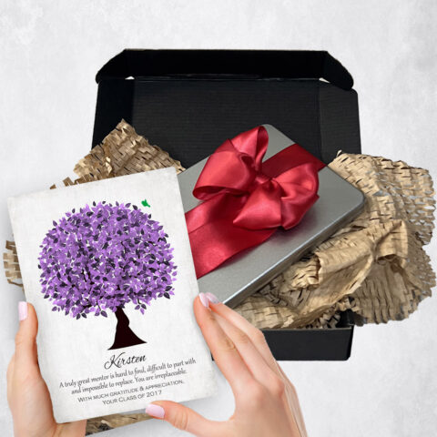 Leadership Appreciation Gift Delivery for mentor Purple Tree  Plaque TOY-1477