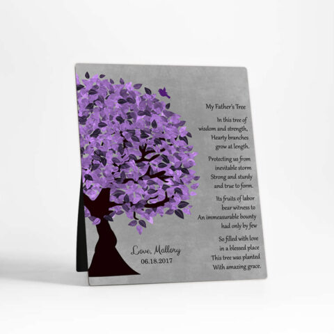 Purple Tree Father’s Day  Desktop Plaque Gift for dad D-1482