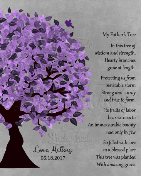 My Father’s Tree Gift For Dad’s Birthday Thank You Gift From Daughter To Father Poem #1482