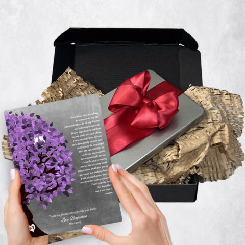 wedding Gift Delivery for mother of the bride Purple Tree  Plaque TOY-1486