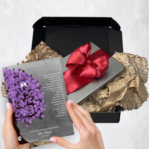 wedding Gift Delivery for mother of the groom Purple Tree  Plaque TOY-1487