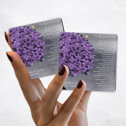 wedding Purple Tree on Tin Magnet Set MAG-1490