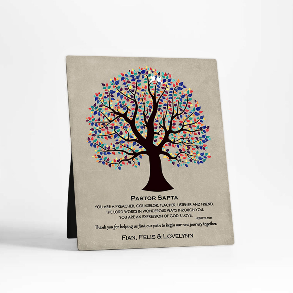 Single image of Decorative Tree appreciation  Desktop Plaque