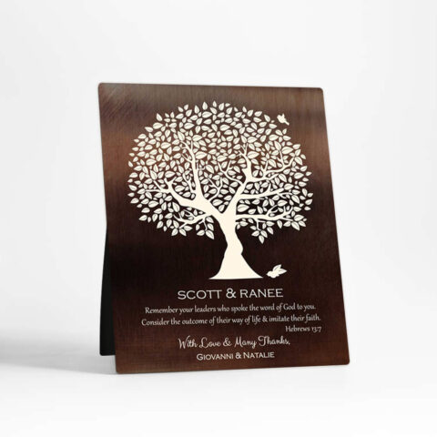 Olive Tree Leadership Appreciation Bronze Desktop Plaque Gift for mentor D-1495