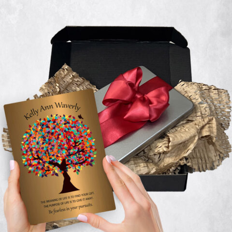 Leadership Appreciation Gift Delivery for mentee Spring Tree Brass  Plaque TOY-1496