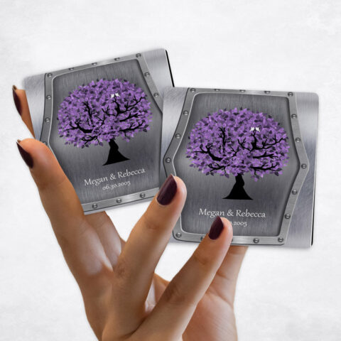 11th anniversary Purple Tree on Steel Magnet Set MAG-1501