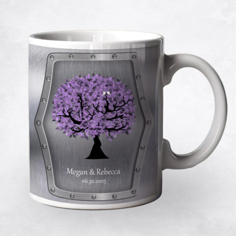 Purple Tree Tin 11th anniversary Coffee Mug M-1501