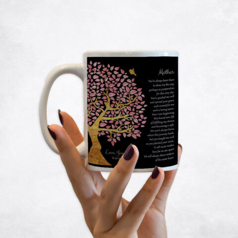 Pink and Gold Tree wedding Coffee Mug M-1502