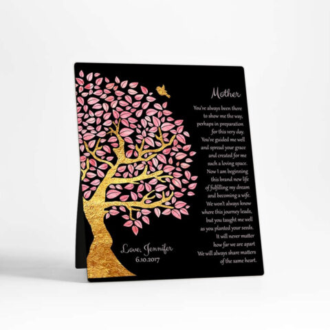 Pink Olive Tree wedding  Desktop Plaque Gift for mom D-1502