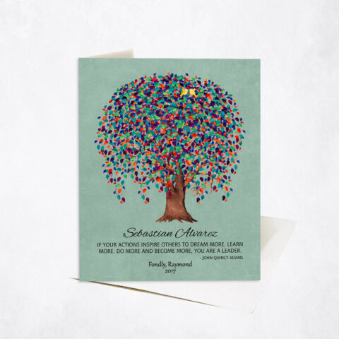 Watercolor Willow Leadership Appreciation Tree Quote Leadership Appreciation Stationery Card-1510