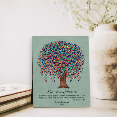 Watercolor Willow Tree Leadership Appreciation  Desktop Plaque Gift for mentor D-1510