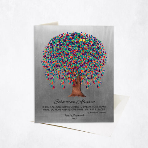 Watercolor Willow Leadership Appreciation Tree Quote Leadership Appreciation Stationery Card-1511