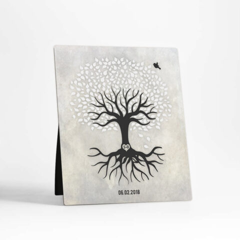 Rooted Tree anniversary  Desktop Plaque Gift for couple D-1529