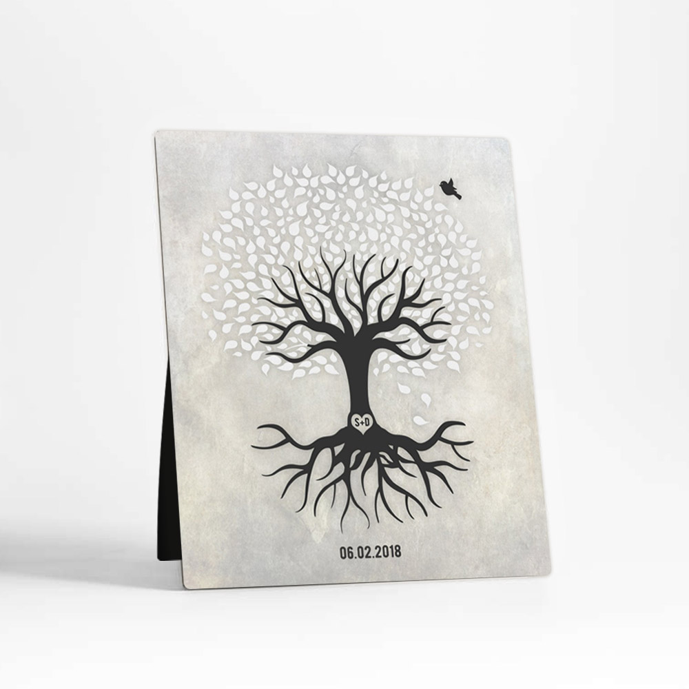 Single image of Rooted Tree anniversary  Desktop Plaque