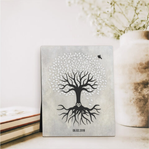 Rooted Tree anniversary  Desktop Plaque Gift for couple D-1529