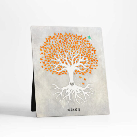 Rooted Tree anniversary  Desktop Plaque Gift for couple D-1534