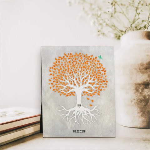 Rooted Tree anniversary  Desktop Plaque Gift for couple D-1534