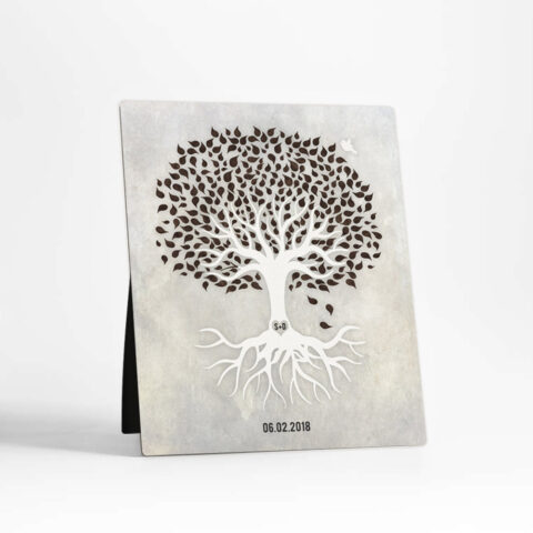 Rooted Tree anniversary  Desktop Plaque Gift for couple D-1535