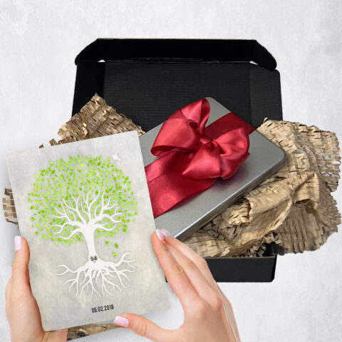 anniversary Gift Delivery for couple, husband or wife August Wedding Tree  Plaque TOY-1543