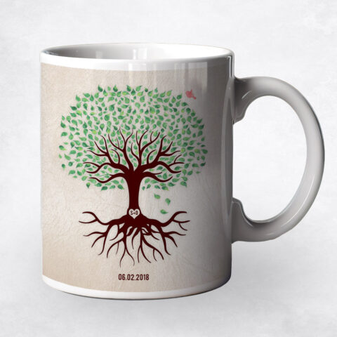 Green Canopy Tree Established Date anniversary Coffee Mug M-1544