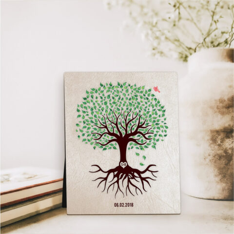 Rooted Tree anniversary  Desktop Plaque Gift for couple D-1544