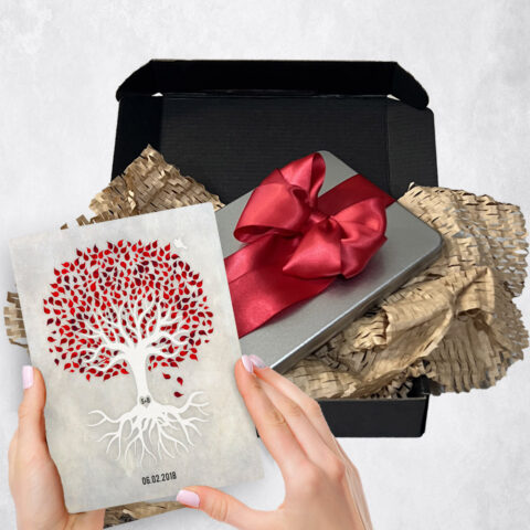 anniversary Gift Delivery for couple, husband or wife January Wedding Tree  Plaque TOY-1546