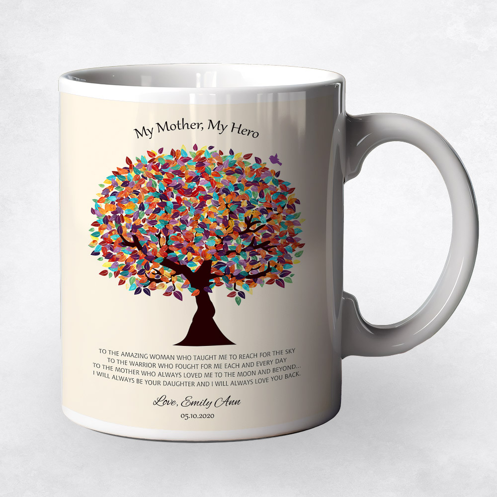 Closeup image of Colorful Spring Tree  Mother's Day Coffee Mug M-1547