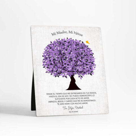 Purple Tree Mother’s Day  Desktop Plaque Gift for mom D-1549