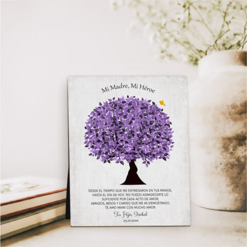 Purple Tree Mother’s Day  Desktop Plaque Gift for mom D-1549