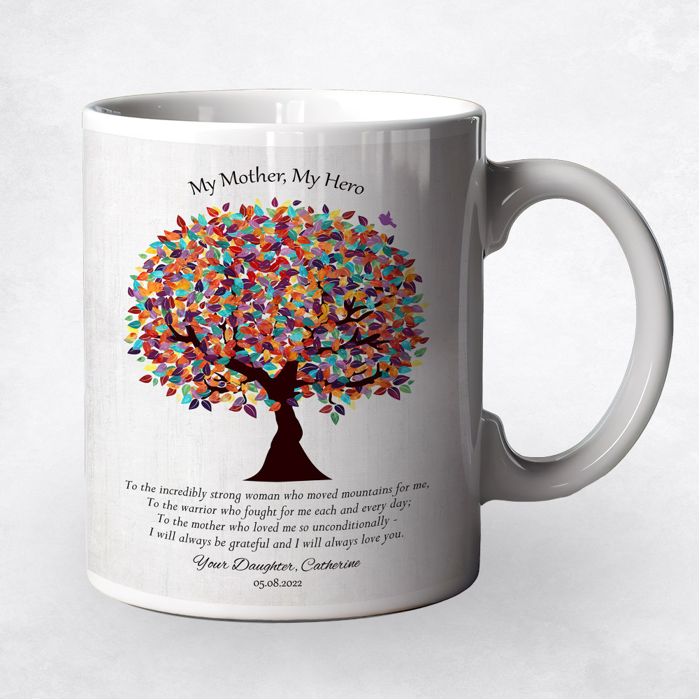 Closeup image of Colorful Spring Tree  Mother's Day Coffee Mug M-1555