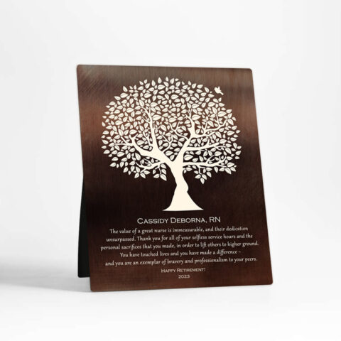 Olive Tree Leadership Appreciation  Desktop Plaque Gift for nurse D-1561