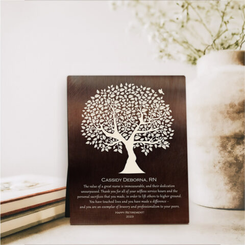 Olive Tree Leadership Appreciation  Desktop Plaque Gift for nurse D-1561