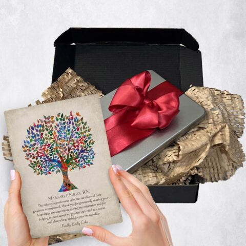 Leadership Appreciation Gift Delivery for nurse Watercolor Tree  Plaque TOY-1562