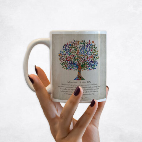 Watercolor Silhouette Tree Leadership Appreciation Coffee Mug M-1562