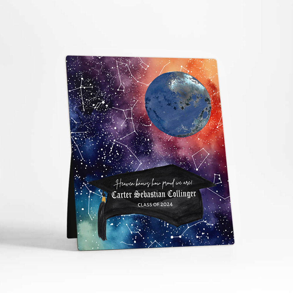 Single image of Star Map and Moon Phase graduation  Desktop Plaque